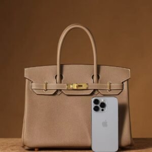 Birkin 30cm, Elephant Grey with Gold Hardware